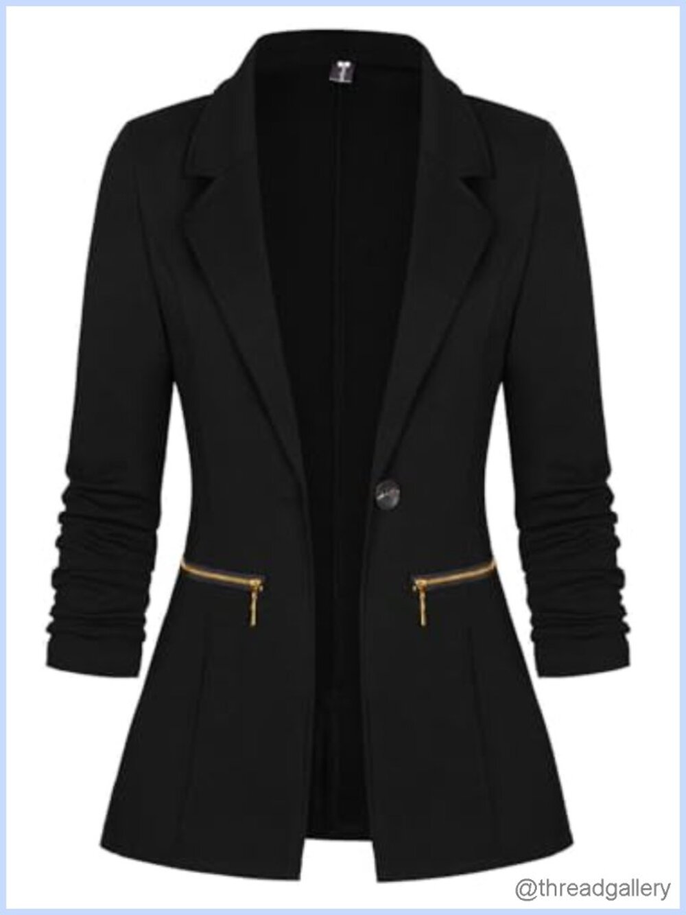 Womens Stretch Blazer Long Sleeve Work Office Suit Jacket